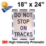 Solar DO NOT STOP ON TRACKS (R8-8) 18x24 High Intensity HIP