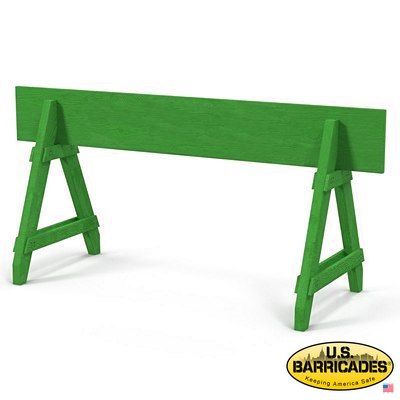 A-Frame Wood Barricade 8ft (Green)