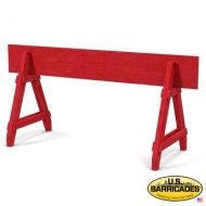 A-Frame Wood Barricade 10ft (Red)