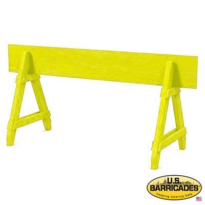 A-Frame Wood Barricade 8ft (Yellow)