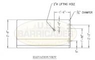 Concrete Security Barrier 5ft. 2000lb - Northeast