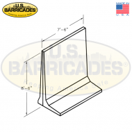 Concrete Security Barrier L-Wall 8ft. x 7ft. 7500lbs