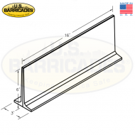 Concrete Security Barrier T-Wall 6ft. x 16ft. 7500lbs