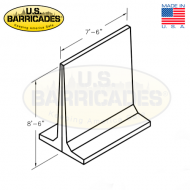 Concrete Security Barrier T-Wall 8ft. x 7ft. 8000lb
