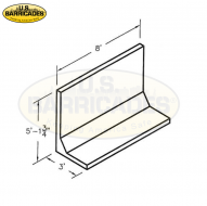 Concrete Security Barrier L-Wall 5ft x 8ft. 4500lbs