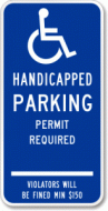 Connecticut ADA Handicapped (HANDICAPPED PARKING PERMIT REQUIRED)