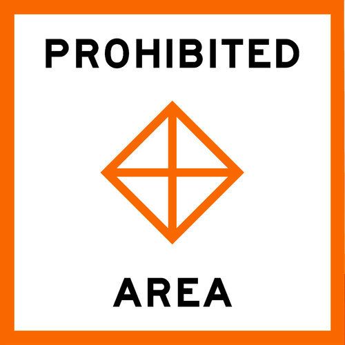 PROHIBITED AREA - USCG Regulatory Sign