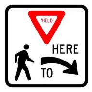 YIELD HERE TO PEDESTRIAN (R1-5) 