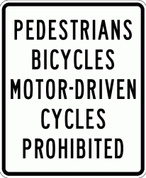 PEDS, BIKES, MOTOR-PROHIBITED (R5-10a)
