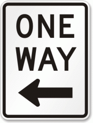 ONE WAY (R6-2l)