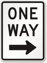 ONE WAY (R6-2r)