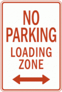NO PARKING LOADING ZONE (R7-6d)