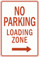 NO PARKING LOADING ZONE (R7-6r)