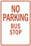 NO PARKING BUS STOP (R7-7)