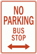 NO PARKING BUS STOP (R7-7d)