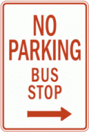 NO PARKING BUS STOP (R7-7r)