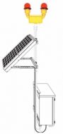 Solar Powered Obstruction Light - Double Light (FAA L-810)