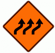 TRIPLE REVERSE CURVE (W1-4C) Construction Sign