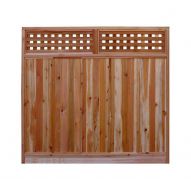 6 x 6 ft. Red Cedar Fence Panel with Standard Checker Lattice Top