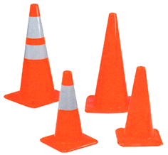 8pcs w/Base Highway Road Safety Traffic Cones Collar Sign Billboard Warning Cone 