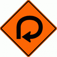 270-DEGREE CURVE (W1-15) Construction Sign