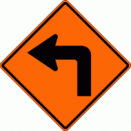TURN LEFT (W1-1L ) Construction Sign