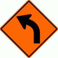 CURVE LEFT (W1-2L) Construction Sign