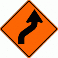 REVERSE CURVE (W1-4) Construction Sign