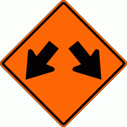 DOUBLE ARROW (W12-1) Construction Sign