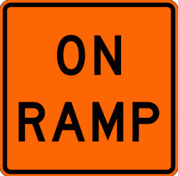 ON RAMP (W13-4) Construction Sign Plaque