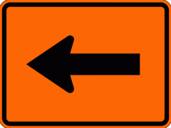 SUPPLEMENTAL ARROW (W16-5p) Construction Sign