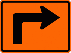 SUPPLEMENTAL ARROW (W16-6p) Construction Sign