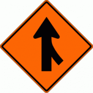 MERGE (W4-1) Construction Sign