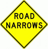 ROAD NARROWS (W5-1)
