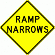 RAMP NARROWS (W5-4)