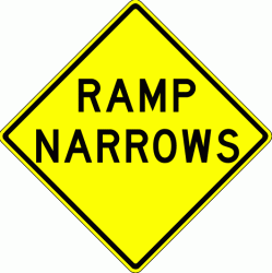 RAMP NARROWS (W5-4)